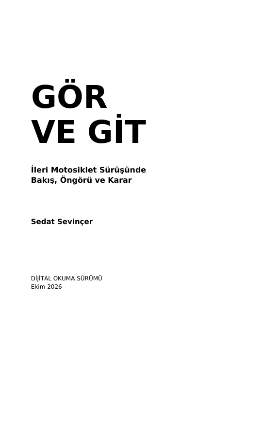 GÖR VE GİT book cover, Sedat Sevinçer